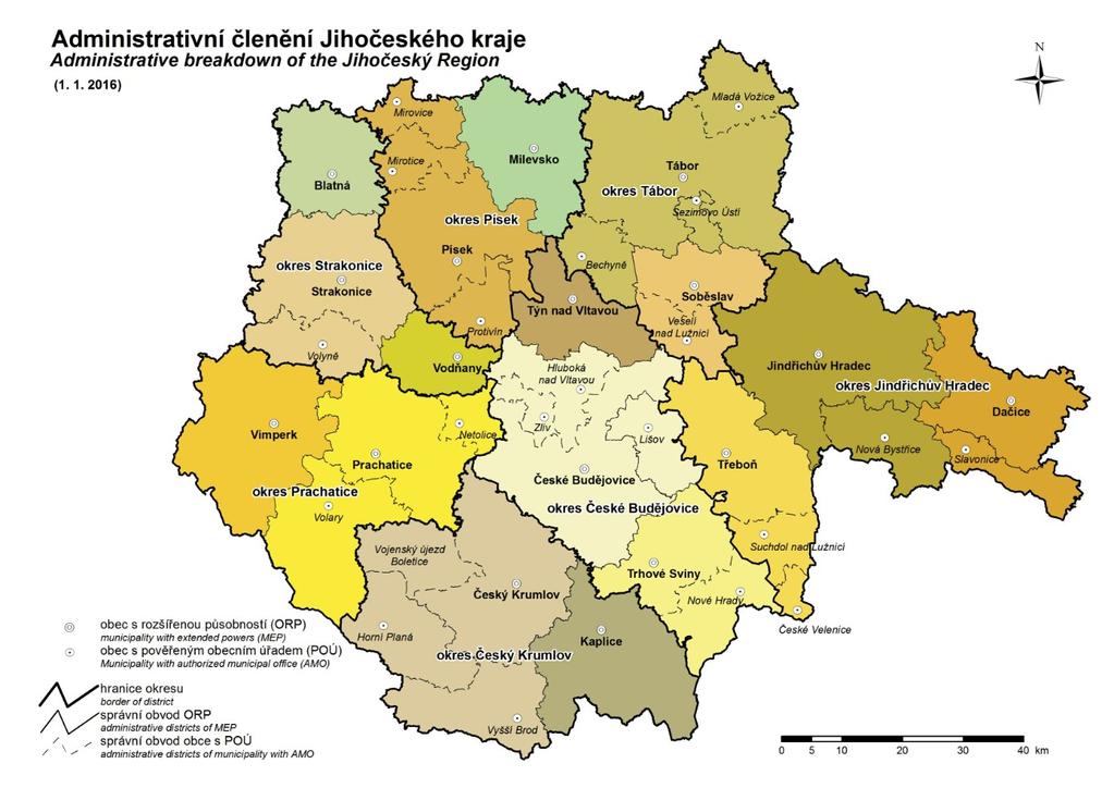 ZÁKLADNÍ SOCIO-DEMOGRAFICKÉ ÚDAJE 3 ZÁKLADNÍ SOCIO-DEMOGRAFICKÉ ÚDAJE Geografická poloha a charakteristiky osídlení Jihočeský kraj sousedí s kraji Plzeňským, Středočeským, krajem Vysočina a má