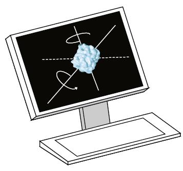 Kryogenní EM, obrazová analýza a 3D rekonstrukce 1 V kryogenním EM jsou detekovány projekce náhodně