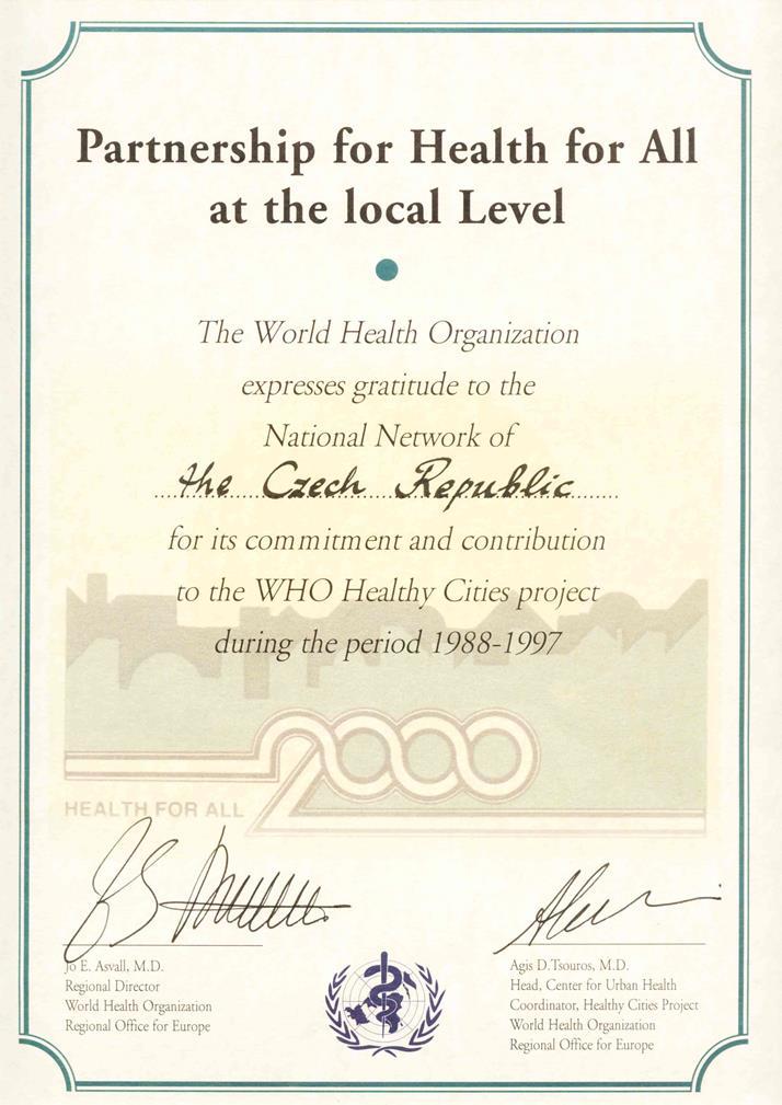 OSN-WHO: Mezinárodní akreditace NSZM Projekt Zdravé