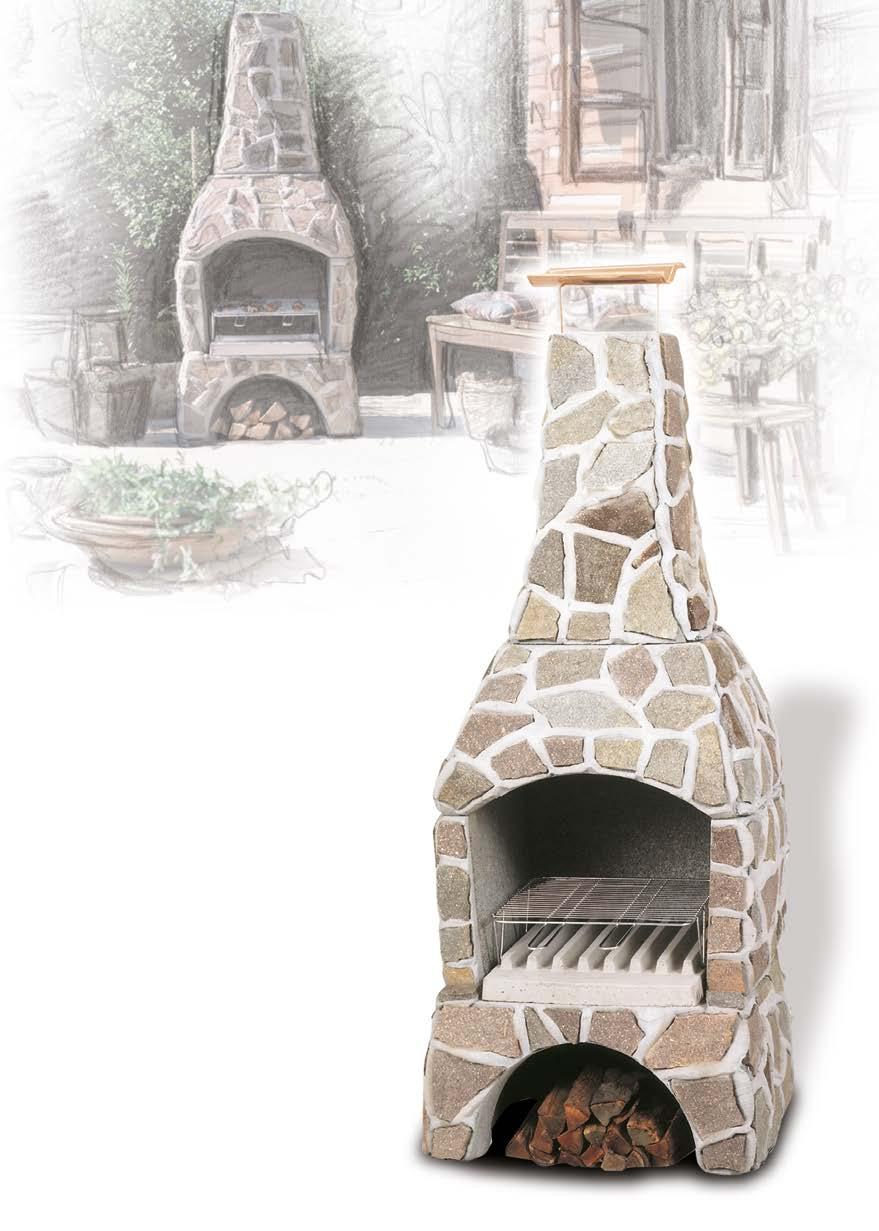 PALEO Originální, rustikální zahradní krb sjednocující kouzlo otevřeného ohně s charakterem přírodního kamene.
