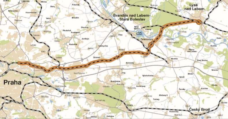 Praha Vysočany Lysá nad Labem 1. Optimalizace traťového úseku Mstětice (mimo) - Praha-Vysočany (včetně) 2.