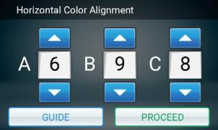 Pro každou barvu vyberte řádek prvků nejlépe srovnaných s černou (K). 6.