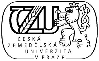 ČESKÁ ZEMĚDĚLSKÁ UNIVERZITA V PRAZE Fakulta agrobiologie,