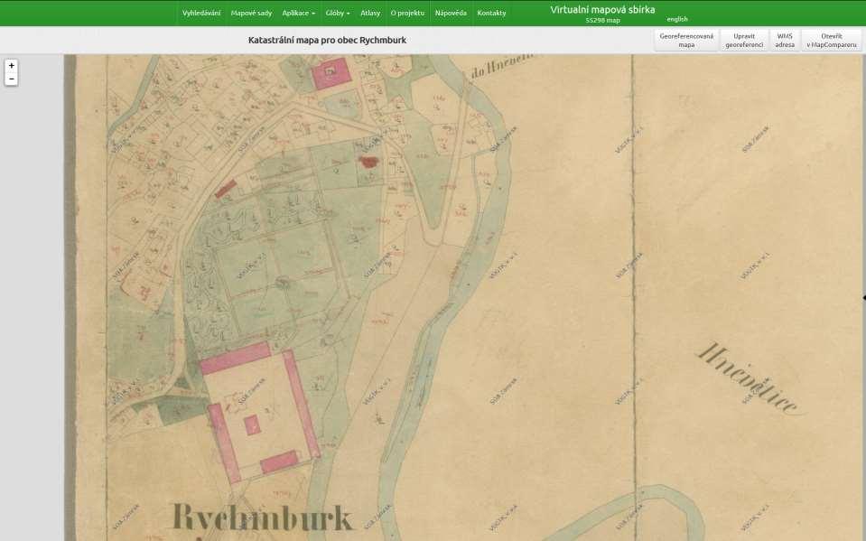 1887 - Katastrální mapa pro obec