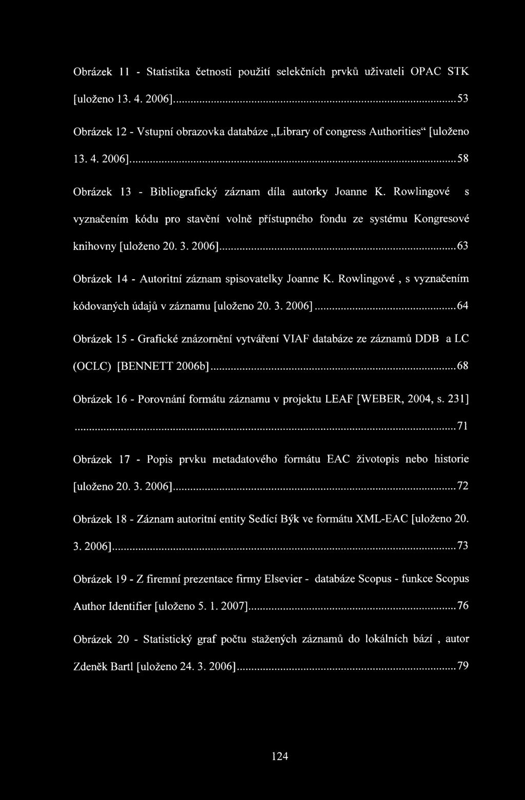 Rowlingové, s vyznačením kódovaných údajů v záznamu [uloženo 20. 3. 2006]... 64 Obrázek 15 - Grafické znázornění vytváření VIAF databáze ze záznamů DDB a LC (OCLC) [BENNETT 2006b].