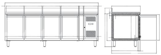 zásuvky 85 190 GN 3100 TN Universal 630 50 1070 30 30 40 15 40 15 40 15 40 15 95 15 330 15 700 190