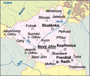 Tabulky, grafy a mapky Mapka 1: Poloha Kopivnice v regionu Zdroj: Msta a obce online (www.mestaobce.