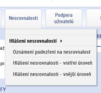 nesrovnalost a k samotnému hlášení nesrovnalostí na vnitřní úrovni, tj. na národní úrovni, a na vnější úrovni, tj. hlášení nesrovnalostí vůči Evropské komisi.