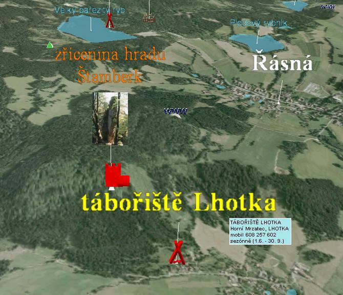 4. Popisky a informační body Nyní se nacházíme ve fázi, kdy si prohlížíme trojrozměrný projekt a volně se pohybujeme nad libovolným územím.