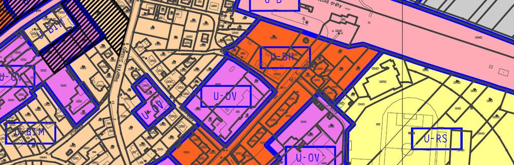 ochranu stávajících ploch bydlení. Bude řešena prostorová a hmotová návaznost navrhované zástavby na stávající strukturu města Budou navrženy základní prvky prostorové regulace.