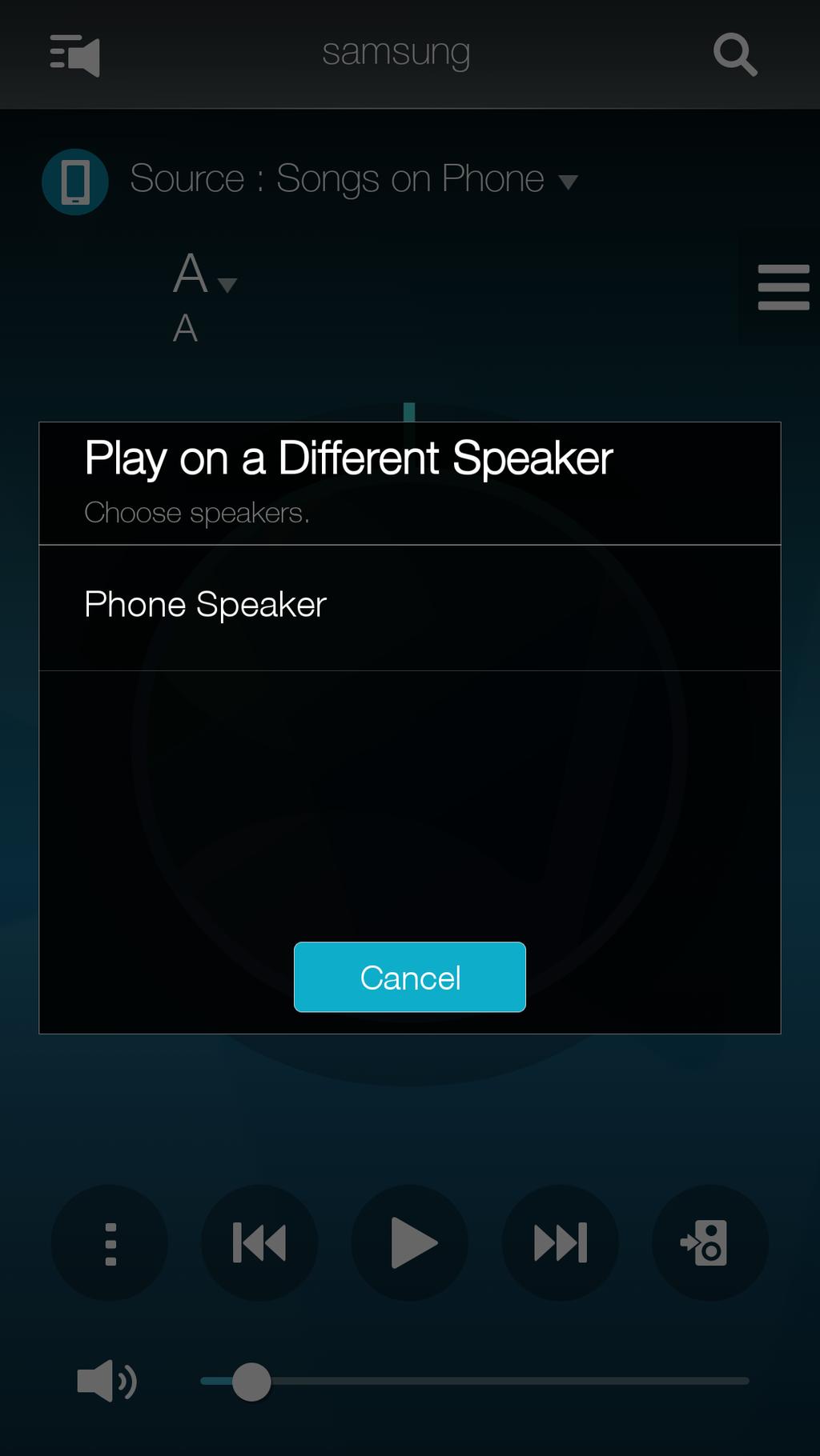 2 Poslouchejte hudbu uloženou v mobilním telefonu Phone Speaker.