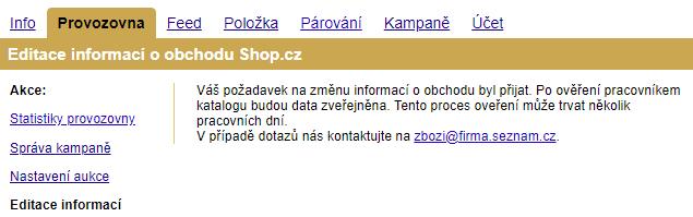 8. Mám zadané logo v e-shopu V produktových kartách se zobrazuje vaše logo. Pokud logo nemáte vyplněno, tak se zobrazí šedý čtverec s prvním písmenem vašeho e-shopu.