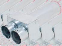 *KLO-x/P-1-OC Stropní / stěnový box rovný průchozí pro talířový ventil DN 1 0 100 1