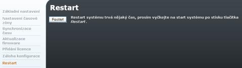 Stažení konfigurace Vždy se ukládá kompletní konfigurace zařízení včetně licencí a nastavení IP adres.