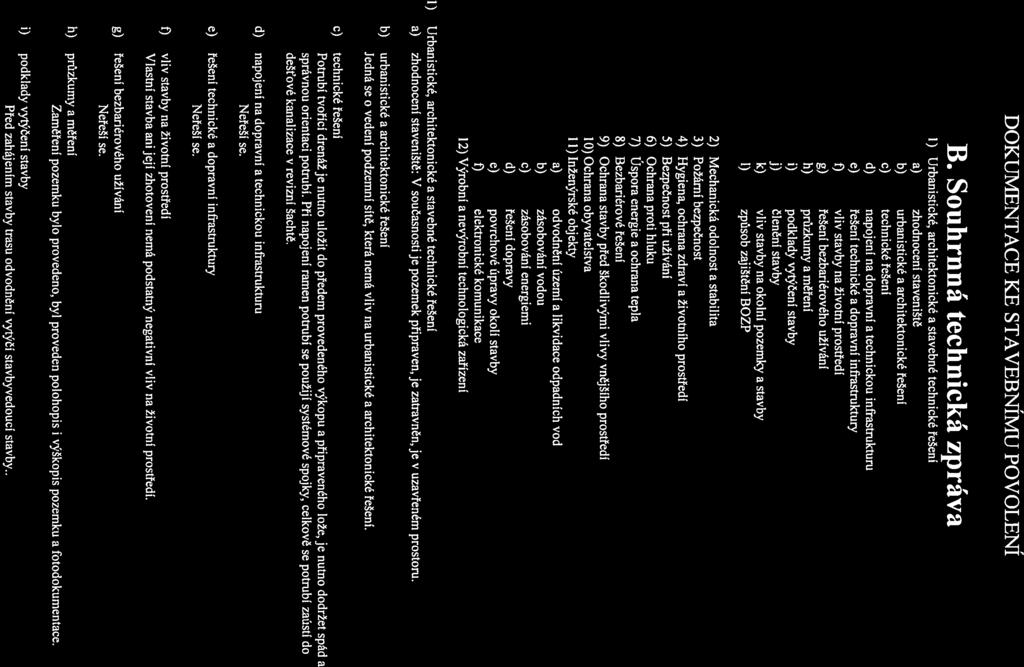 -3- DOKUMENTACE KE STAVEBNÍMU POVOLENÍ B.