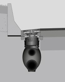 mm. Šikmý betonový dosedací prstenec od firmy FRÄNKISCHE navíc umožňuje použití šachty jako vpusti i u šikmé plochy podélného odvodňovacího žlabu Příklady instalace šachet se šachtovou nástavnou