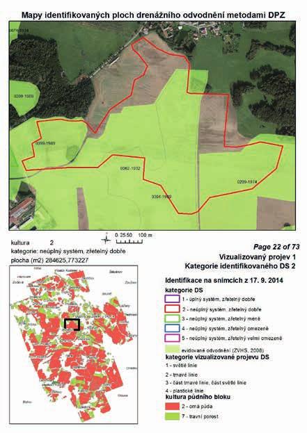 Obr. 89 ukázka mapových výstupů zpracovaných na základě vyvíjené metody identifikace DS