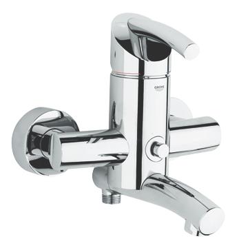 Tenso Tenso Páková vanová baterie, DN 15 nástěnná montáž keramická kartuše 56 mm s GROHE SilkMove možnost omezení průtoku automatické přepínání: