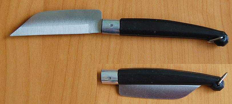 Zavírací nůž 052108 Nůž zavírací 155mm (uzavřený 90mm), černá plastová rukojeť