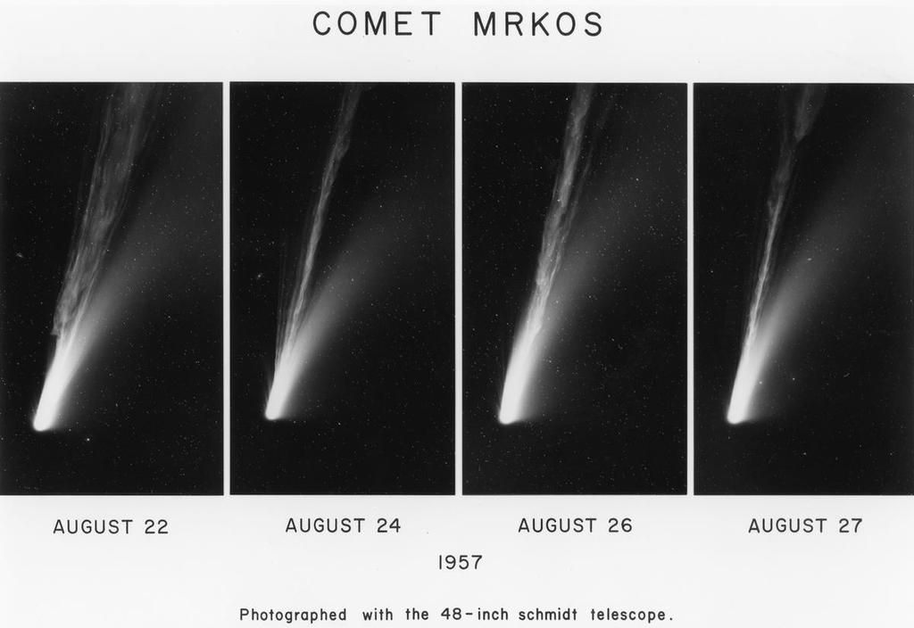 29. července 1957 jasná kometa 20. století C/1957 P1, objevená Antonínem Mrkosem na Lomnickém Štíte s jasností 3 mag a ohonem asi 4 stupně.