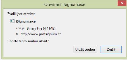 Program se uloží do počítače a k jeho otevření slouží následující ikona (viz obrázek).