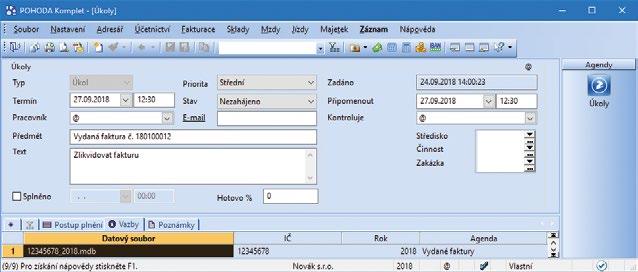 www.pohoda.cz Na záložce Vazby použijte povel Otevřít z kontextového menu zobrazeného po stisknutí pravého tlačítka myši nad odkazovaným záznamem.