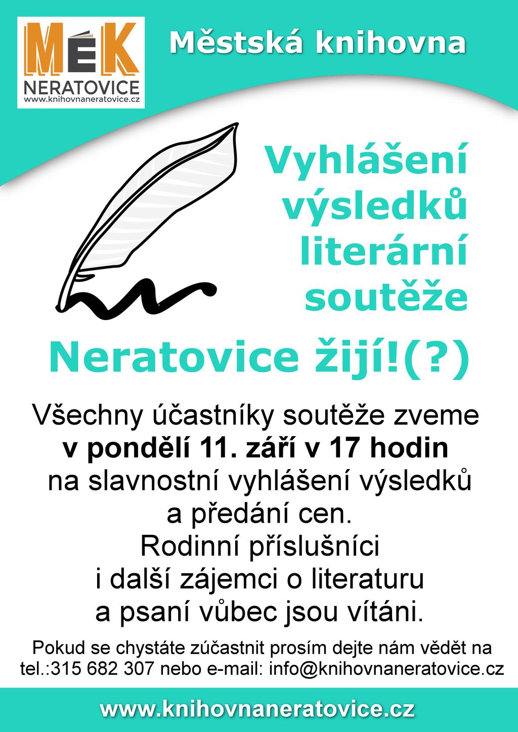 17. Výročí města - Literární soutěž Neratovice žijí (?