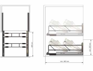 225 mm Distanční podložka k šatním výsuvům Hogar Plus 42103314 10 297 45 Materiál: plast šedý 10 mm 45 mm 10 mm min.