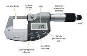 Mikrometrické meradlá Sú veľmi presné meradlá, ktorými meriame