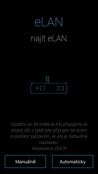 Před vyhledáváním se ujistěte, že jste připojeni ke stejné WiFi síti, ve které je i Váš elan.