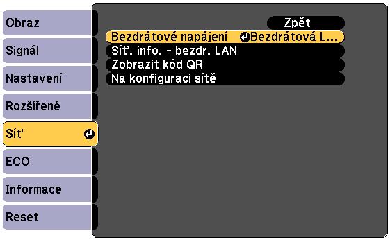 Promítání v bezdrátové síti 78 Prostřednictvím bezdrátové sítě lze odesílt obrz do projektoru. Stčí nstvit projektor počítč pro bezdrátové promítání.