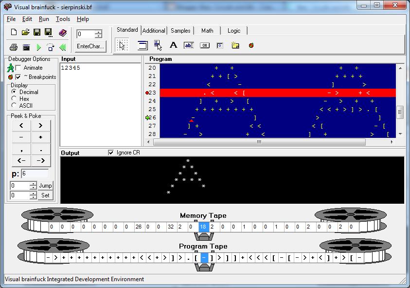 Visual Brainfuck