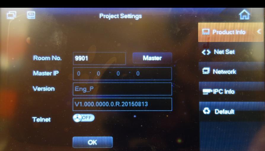 Nastavení projektu Project Settings Zde nastavujeme chování systému a přidáváme nové jednotky. Výchozí heslo pro přihlášení do této části menu je 002236. Toto heslo nelze měnit.