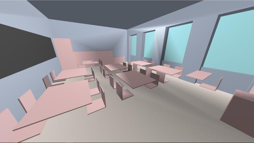 programu ODEON, byl první vytvořen model místnosti v programu SketchUp a ten byl