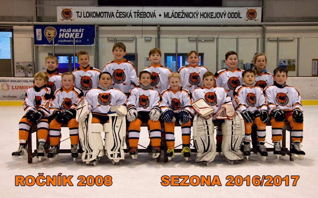 Ročník 2008 sezóna 2016/17 Stojící: Davis Kašpar, Nicolas Doleček, Pavel Kopecký, Vojtěch Mach, Šimon Jebousek, Oliver Maštera, Tereza Kovářová, Sedící: