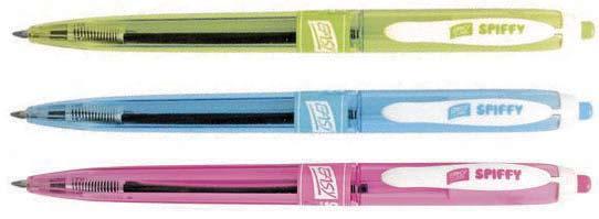 kuličková pera Kuličkové pero AEV 1984 plastové kuličkové pero s transparentními doplňky, náplň: 610 / 650 229090 barevný mix 9,50 Kuličkové pero Happy plastové kuličkové pero s gumovým úchopem,