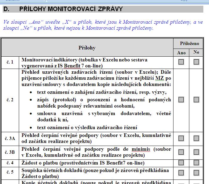 Změny oproti listinné verzi Dochází k plnému