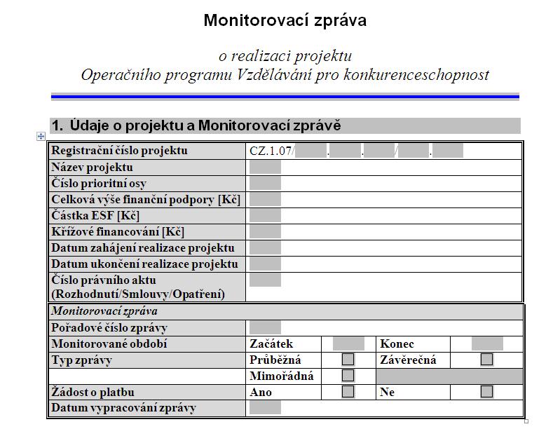 ZPRÁVA VĚCNÁ ČÁST(vyjma bodů Další informace o