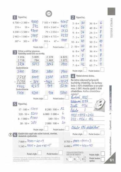 Testová strana Pracovný zošit, 2. časť 61.