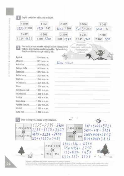 Sčítanie a odčítanie do 10 000, matematizácia reálnych situácií Pracovný zošit, 2. časť 24.