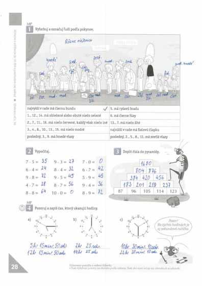 Určovanie poradia a radové číslovky Pracovný zošit, 2. časť 28.