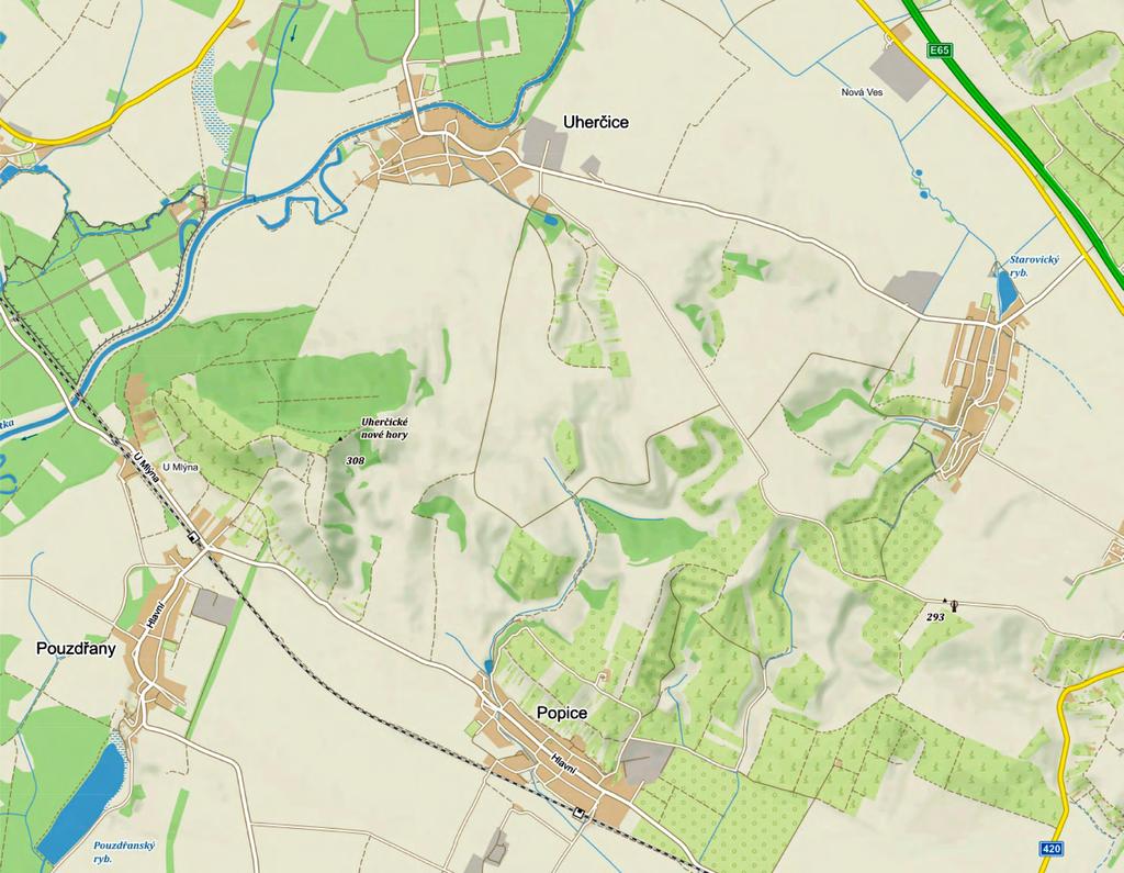 ) a zpravidla je nutné k nim dojít pěšky. DM 1 DM 1 Posed K DM 3 Nadlesí vede úzká cesta z Uherčic.