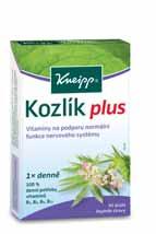 Zárukou kvality je především 125 let zkušeností a výroba v Německu. Kneipp Kozlík Léčivo Kneipp Kozlík zklidňuje nervovou soustavu a přispívá k uvolnění těla i mysli.