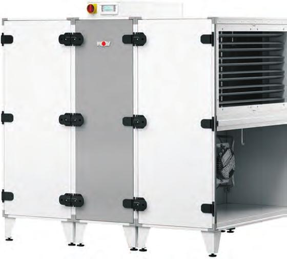 vysoce účinné, plynule regulované EC ventilátory zajišťují optimální výměnu vzduchu chladič a ohřívač jako přídavný výměník tepla kompaktní konstrukce jednotky s integrovanou regulací ovládací modul