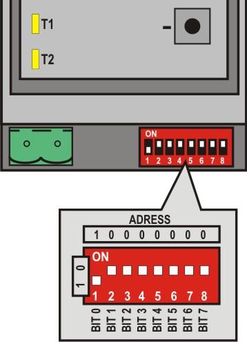 Obr. Nastavení adresy MODBUS RTU 2.