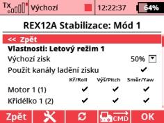 dále můžete určit, jestli chcete p o u ž í v a t l a d ě n í z i s k u p o m o c í z v l á š t n í c h k a n á l ů ( v i z m e n u Konfigurace -> Přiřazení kanálů -> Přiřazení doplňkových kanálů).