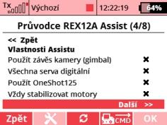 Všechna serva digitální - touto volbou určíte periodu výstupu pro s e r v a, k t e r á j s o u p o u ž i t a j a k o doplňkové kanály.