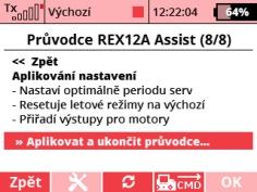 Ujistěte se, že tento kanál na indikátoru funguje v rozsahu 0-100% (1-2ms). i) 13.