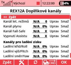 5.3 Doplňkové kanály Přiřazení doplňkových kanálů naleznete v menu Konfigurace > Přiřazení kanálů > Přiřazení doplňkových kanálů.