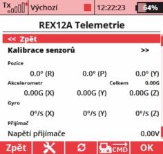 8 Telemetrie Přijímač standardně posk ytuje provozní telemetrické údaje jako napětí baterie či intenzitu signálu ve stupnici od 0 do 9.